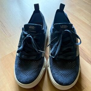 Vans Blue and White Sneakers with Breathable Mesh